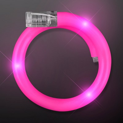 Pink Flash LED Wrap Around Tube Bracelet - BLANK