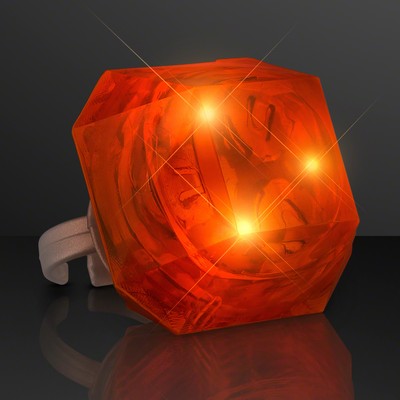 Huge Orange Gem Lighted Rings - BLANK