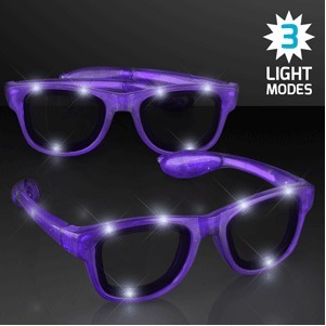Purple Shades LED Party Sunglasses - BLANK