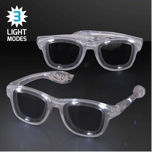 White LED Cool Shades Party Glasses - BLANK