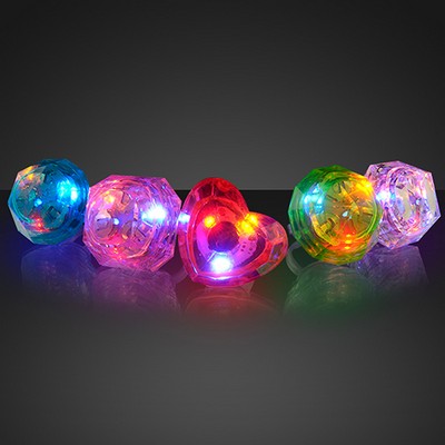 Light Up Huge Gem Ring - BLANK