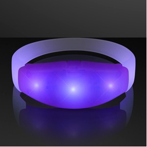 Purple LED Steady Illumination Stretch Bracelet - BLANK