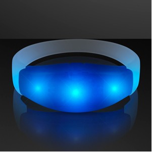 Blue LED Steady Illumination Stretch Bracelet - BLANK