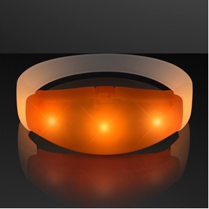 Orange LED Steady Illumination Stretch Bracelet - BLANK